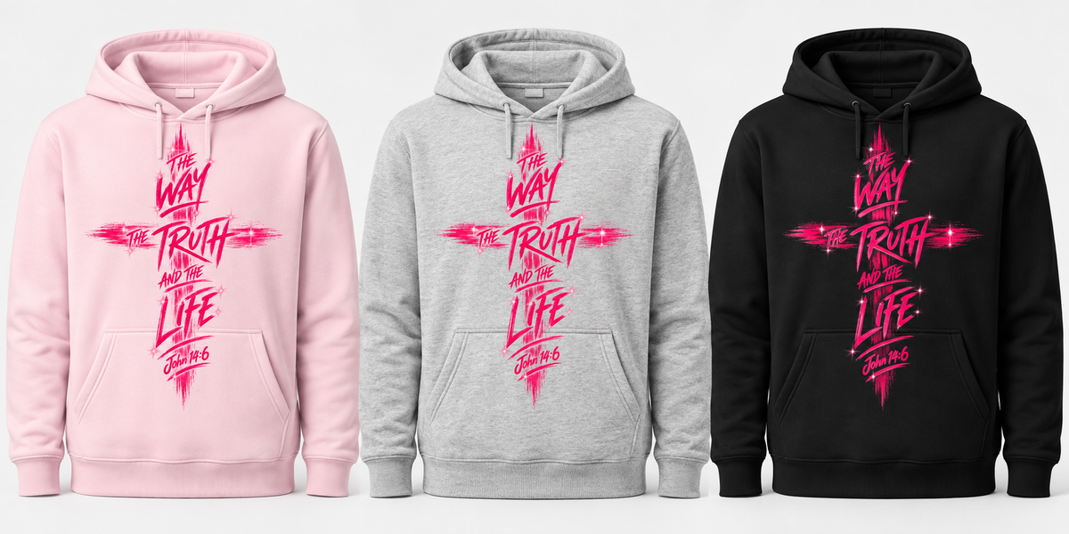 "The Way, The Truth, The Life" Christian Hoodie – John 14:6