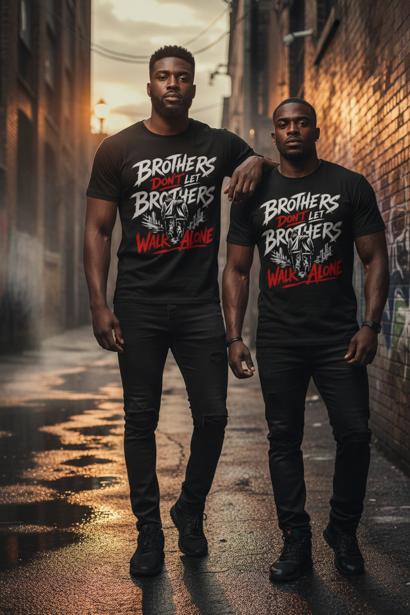 Brothers Don't Let Brothers Walk Alone lifestyle photo