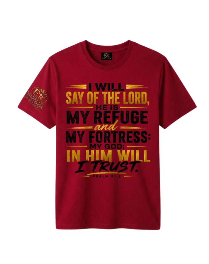 Psalms 91 "Dwell in His Shadow" T-Shirt – Gold & Black
